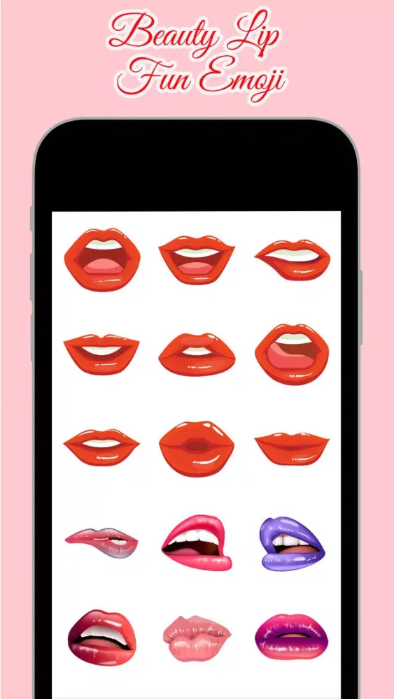 Beauty Lip Fun Emoji应用截图