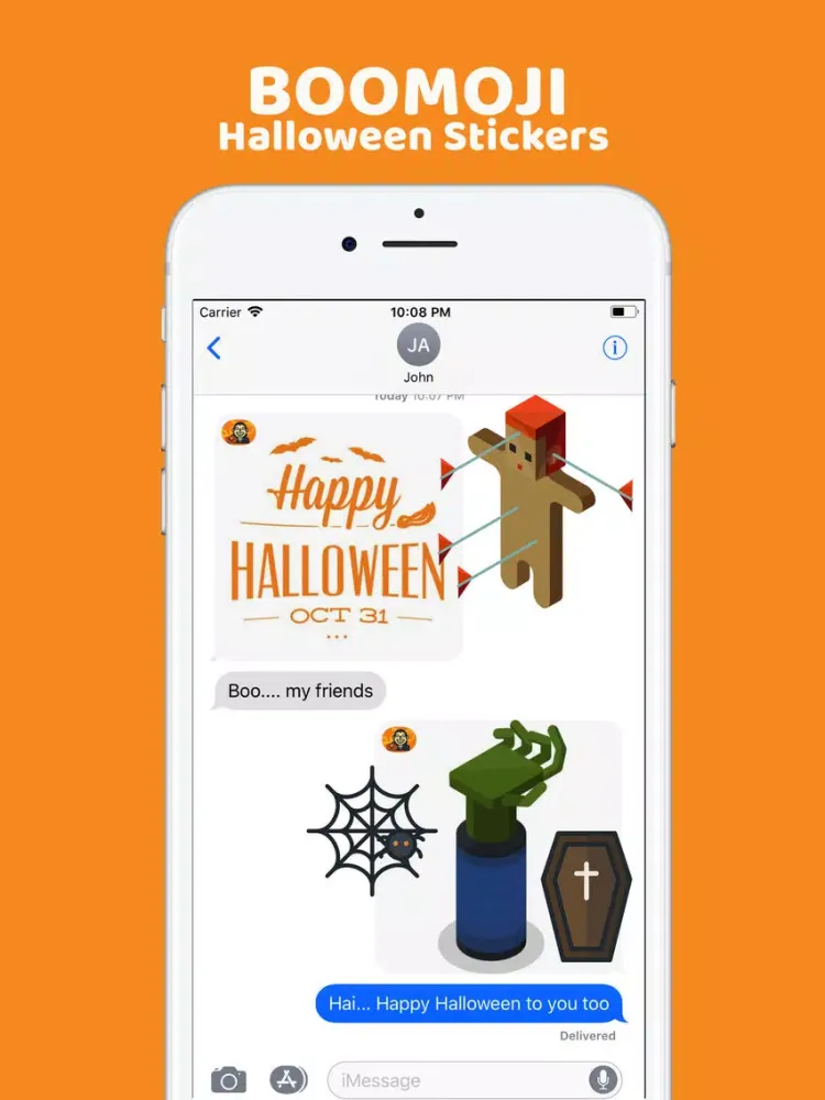 BooMoji - Halloween Stickers iPad 应用截图