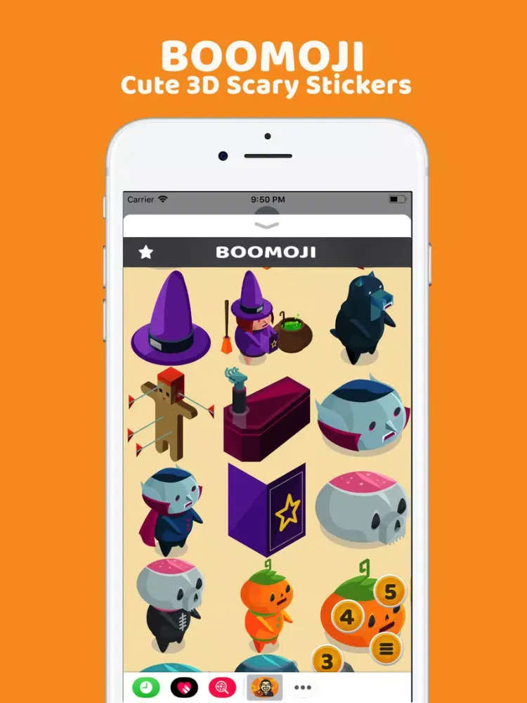 BooMoji - Halloween Stickers iPad 应用截图