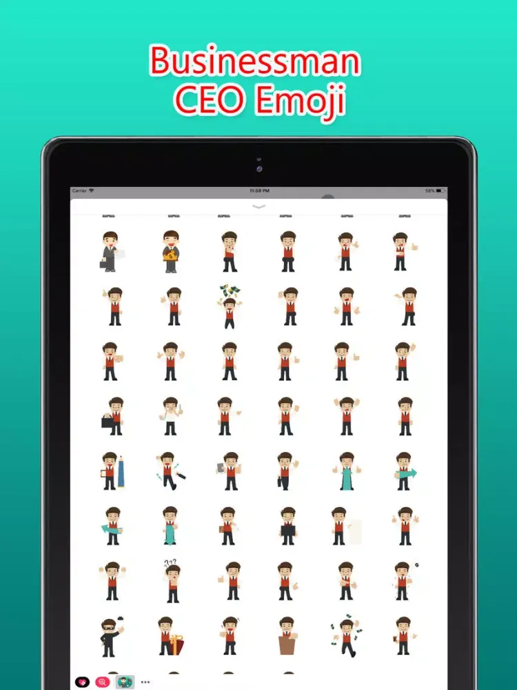 Capturas de tela do Businessman CEO Emoji iPad 