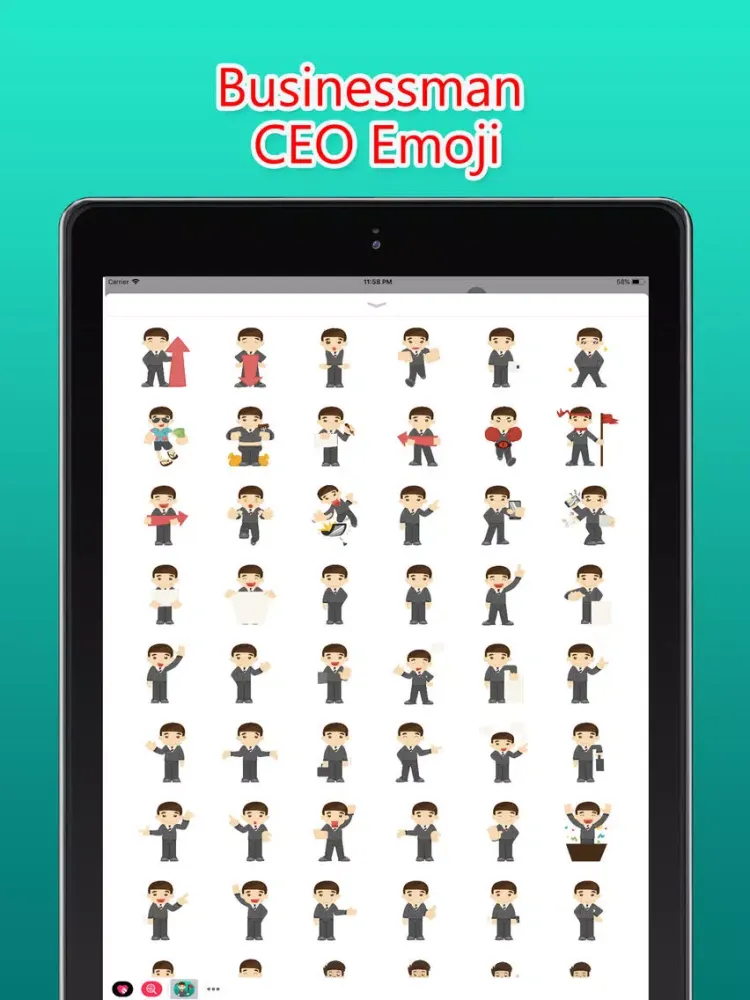 Capturas de tela do Businessman CEO Emoji iPad 
