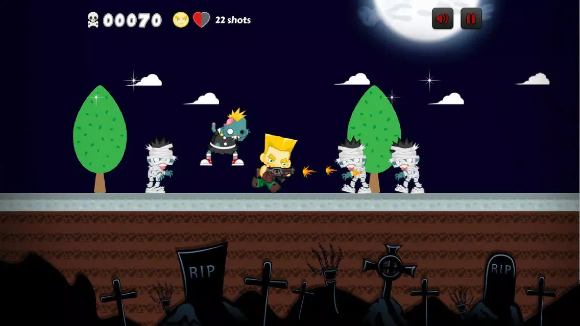 Fighter King VS Hungry Zombie - Action Shoot Game Ekran Görüntüleri