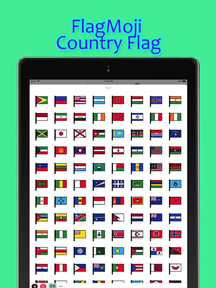 Capturas de tela do FlagMoji Country Flag iPad 