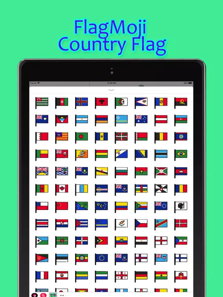 Capturas de tela do FlagMoji Country Flag iPad 