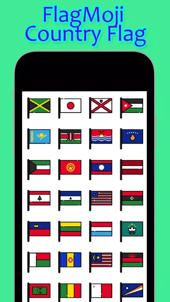Capturas de tela do FlagMoji Country Flag
