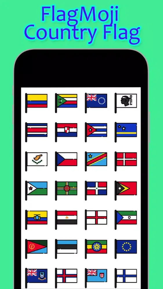 Capturas de tela do FlagMoji Country Flag