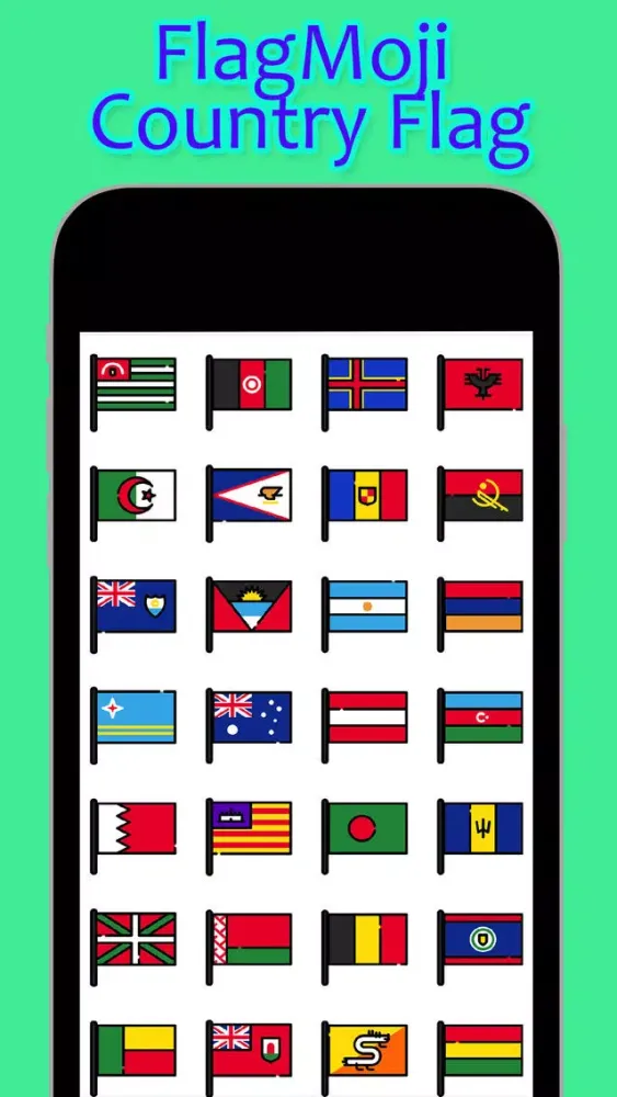 Capturas de tela do FlagMoji Country Flag