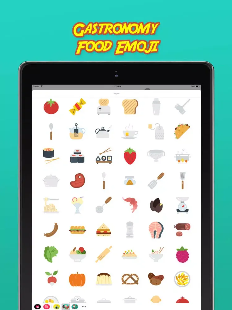 Screenshot di Gastronomy Food Emoji iPad 