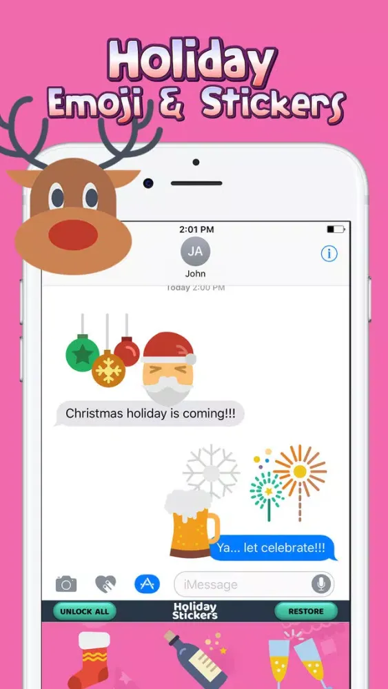 Holiday Emoji & Stickers スクリーンショット