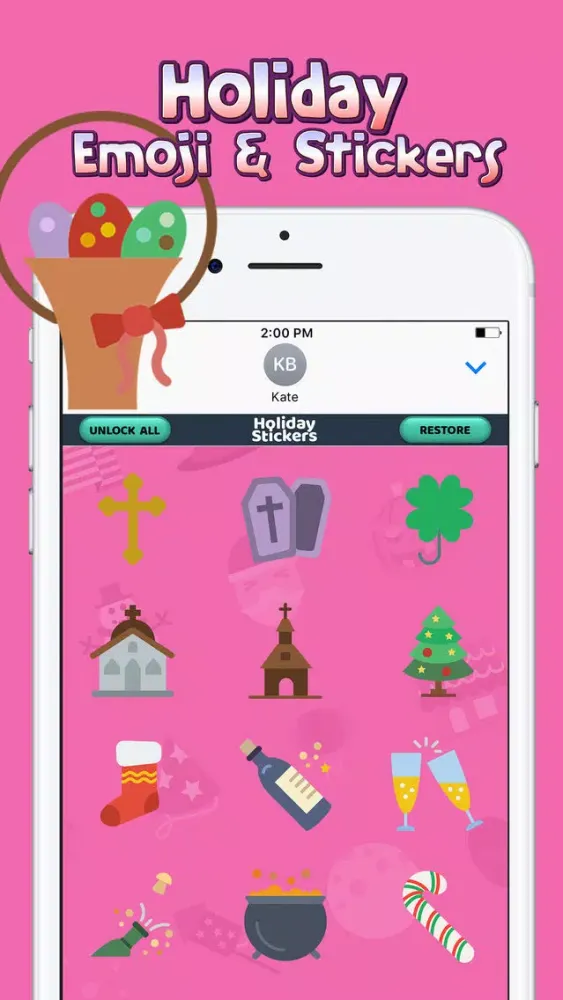 Holiday Emoji & Stickers スクリーンショット