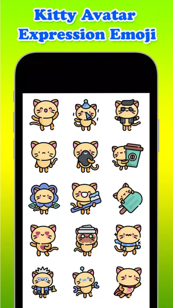 Kitty Avatar Expression Emoji 스크린샷