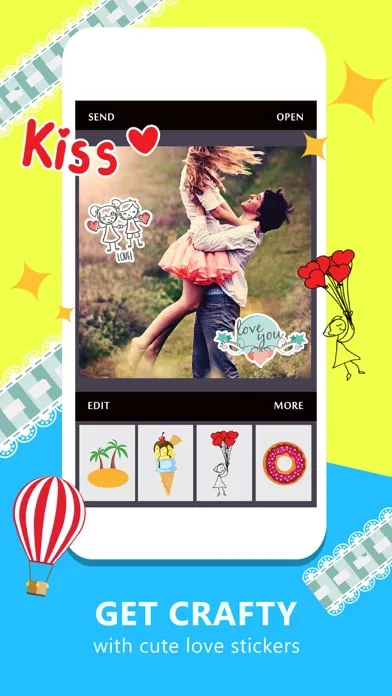 Capturas de tela do Love Selfie Frames + Editor