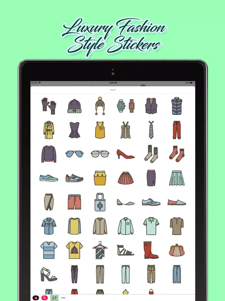 Capturas de tela do Luxury Fashion Style Stickers iPad 
