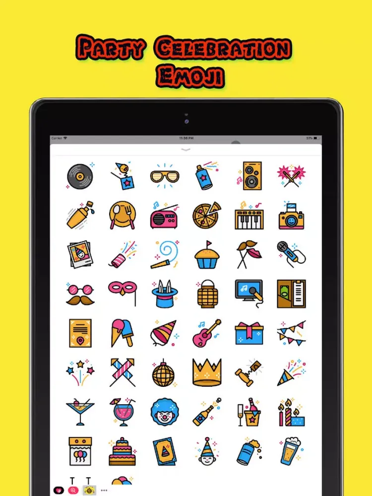 Скриншоты Party Celebration Emoji iPad 