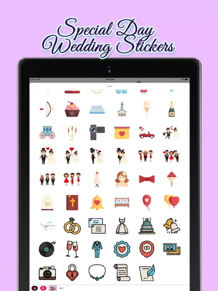 Special Day: Wedding Stickers iPad  Screenshots
