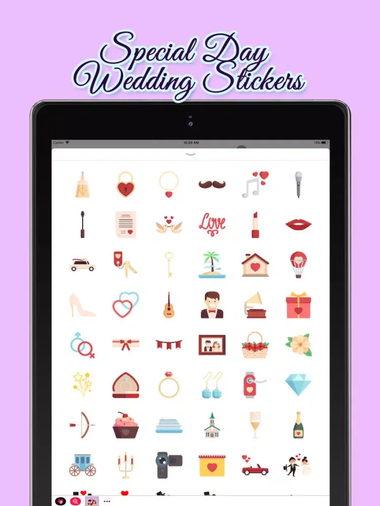 Special Day: Wedding Stickers iPad  Screenshots