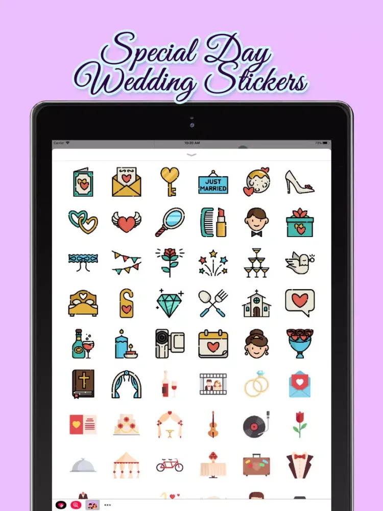 Special Day: Wedding Stickers iPad  Screenshots