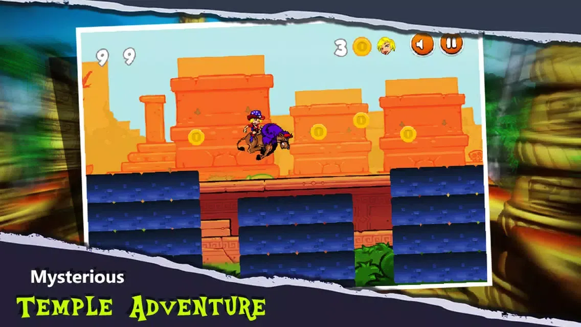 ภาพหน้าจอของ Temple Adventure : Girl Bull Run