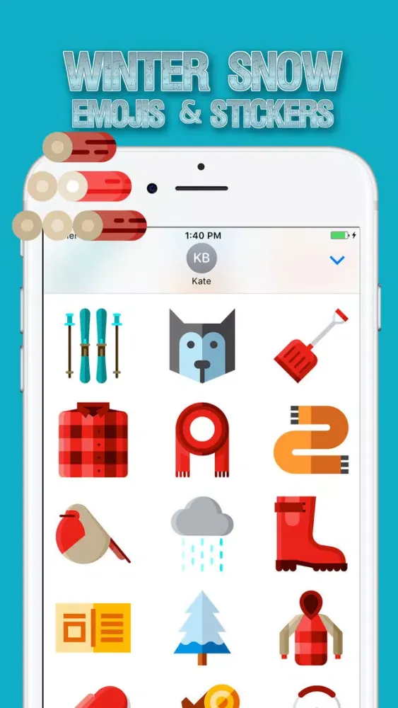 Winter Snow Emojis & Stickers应用截图
