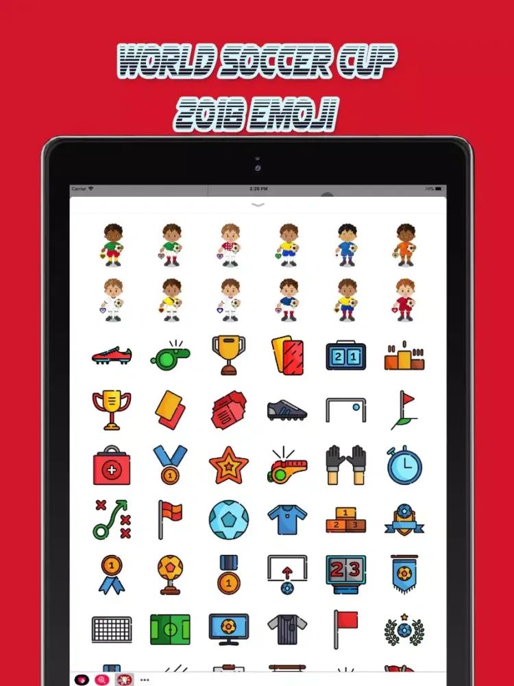 Screenshot di World Soccer Cup 2018 Emoji iPad 