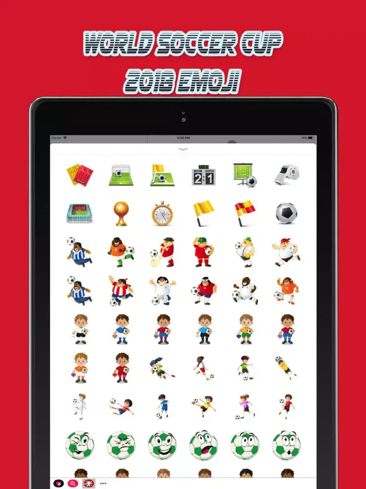 Screenshot di World Soccer Cup 2018 Emoji iPad 