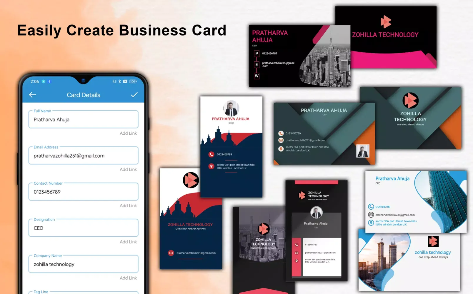 صور Business Card Maker, Visting