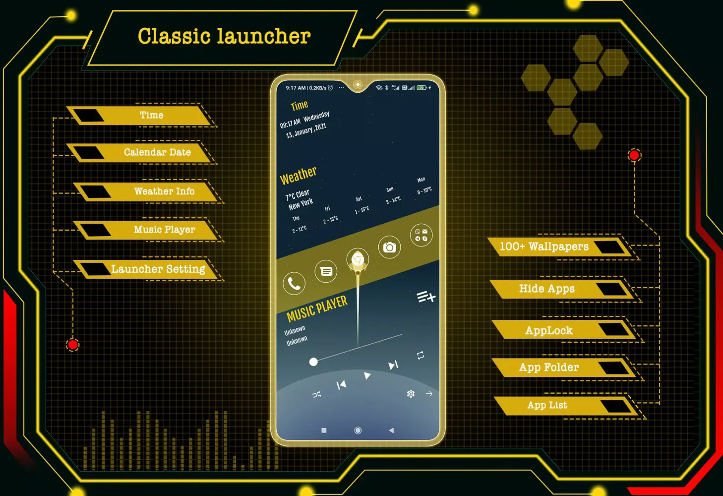 Classic launcher - App lock应用截图
