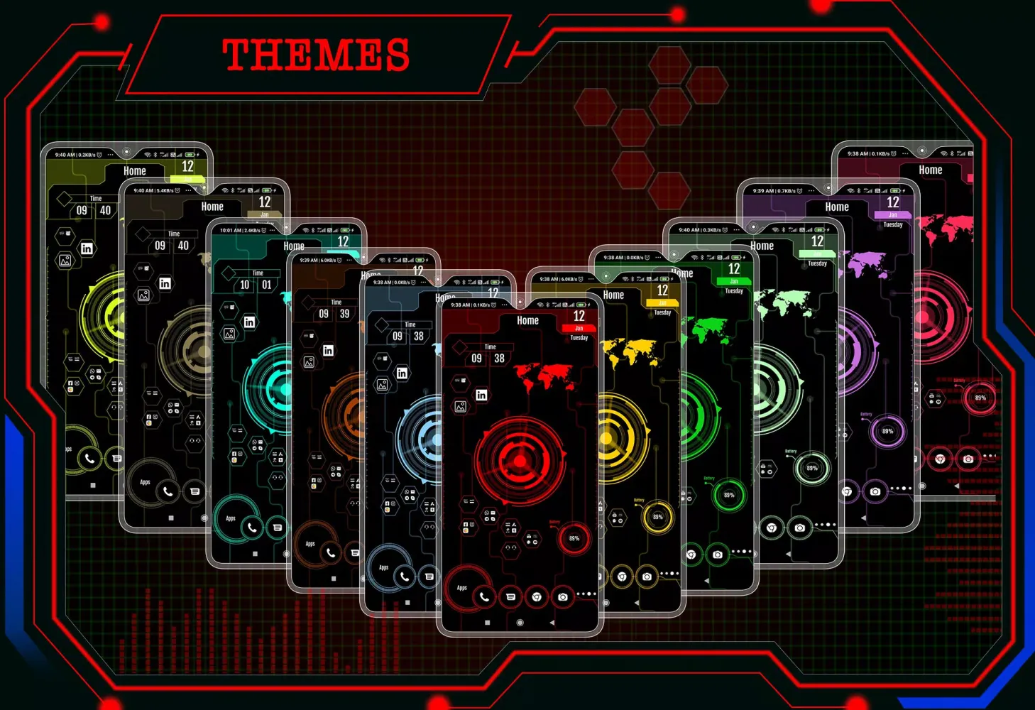 Futuristic UI Launcher Screenshots