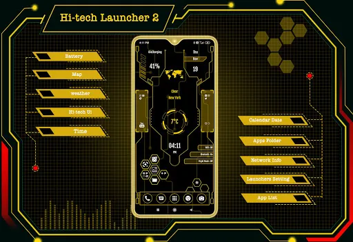 Hi-tech Launcher 2 - Future UI Screenshots