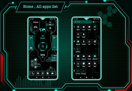 Hi-tech Launcher 2 - Future UI Screenshots