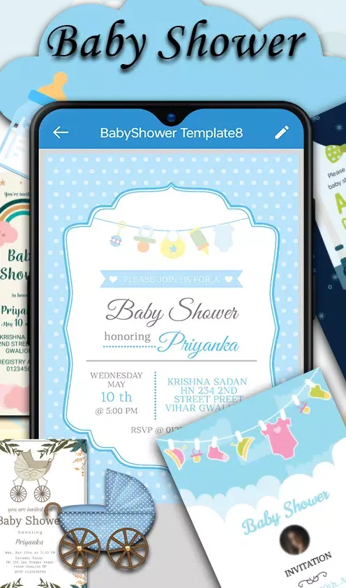 Capturas de pantalla de Invitation Card Maker -Parties