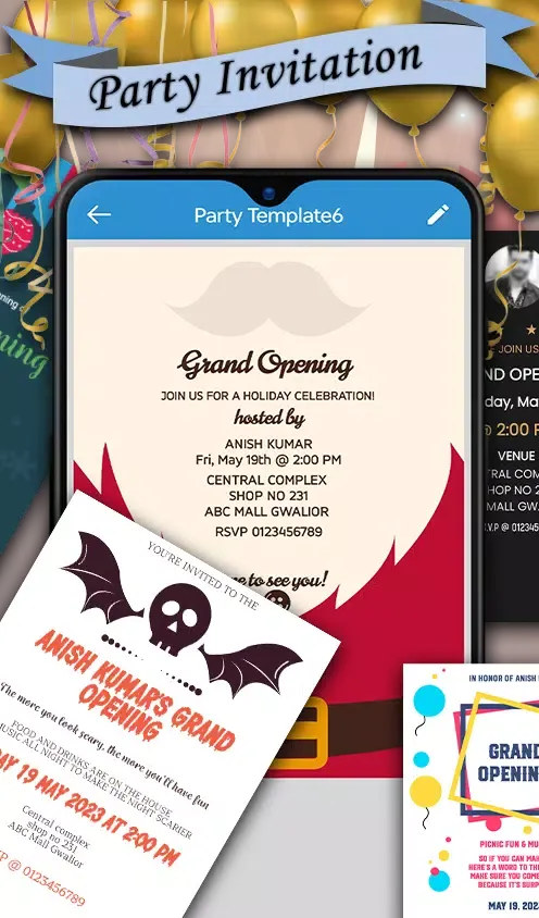 Capturas de pantalla de Invitation Card Maker -Parties