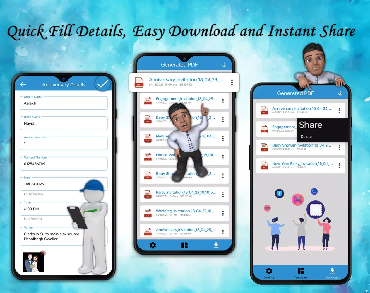 Capturas de pantalla de Invitation Card Maker -Parties