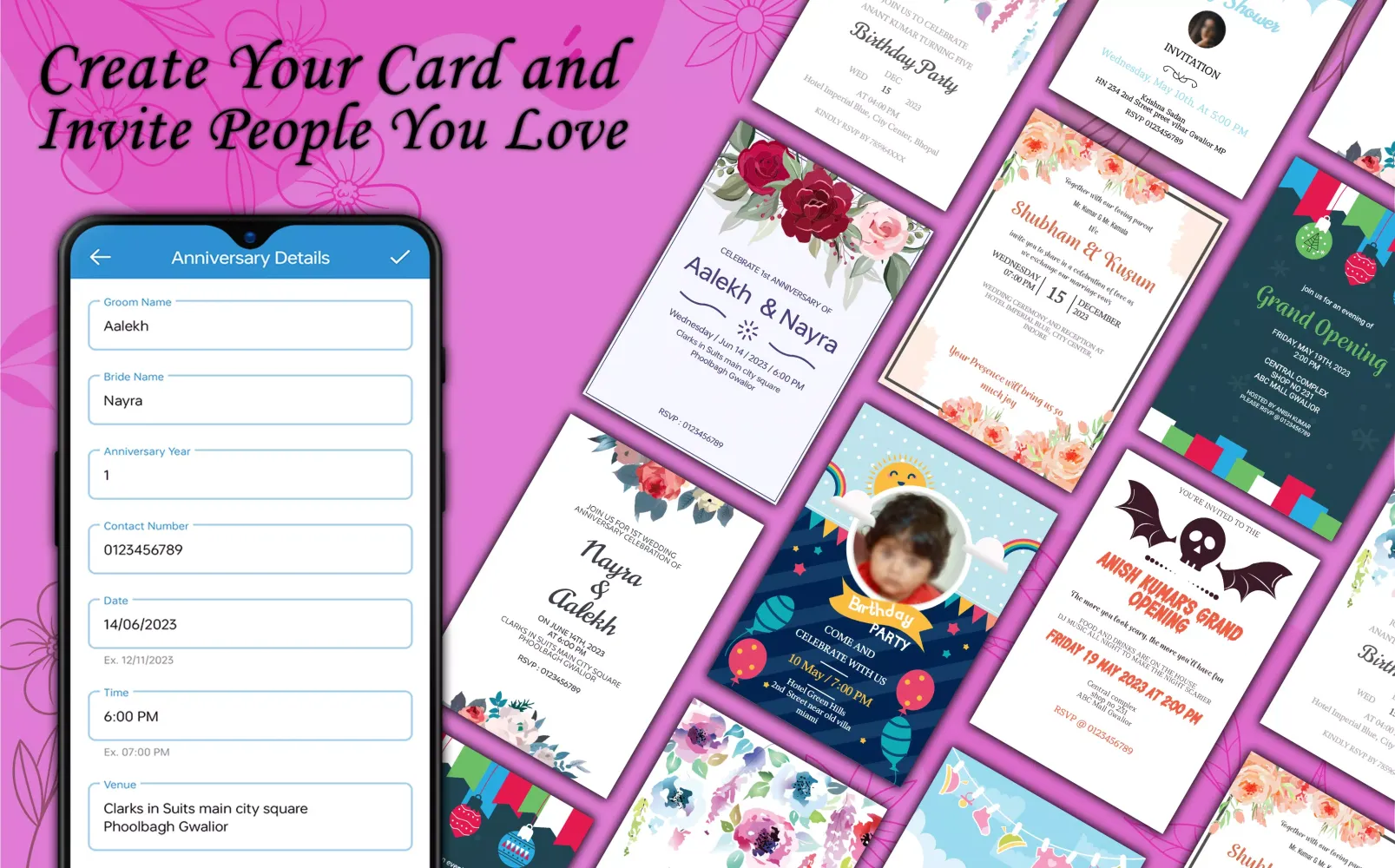 Capturas de pantalla de Invitation Card Maker -Parties