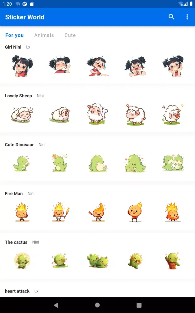 Zrzuty ekranu Sticker World-WASticker