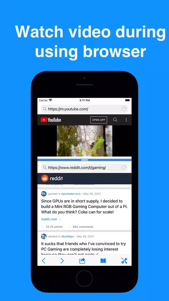 Split Screen - Web Browser app Screenshots