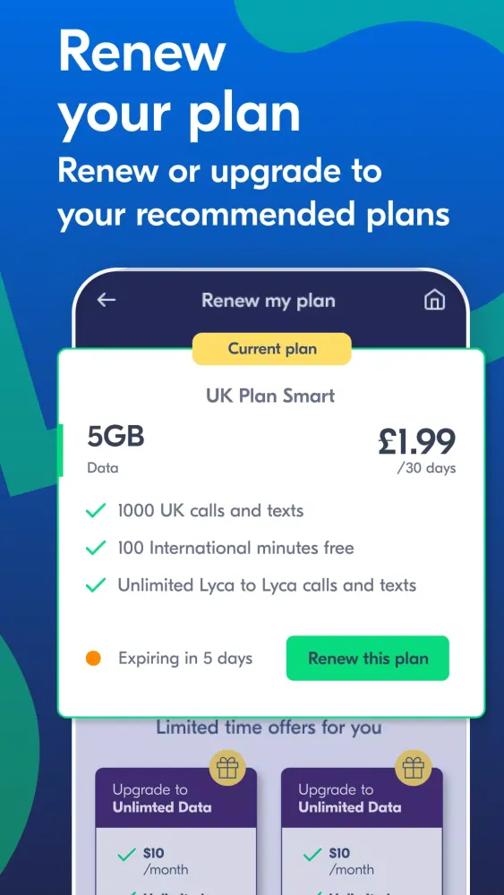 Lyca Mobile UK Ekran Görüntüleri