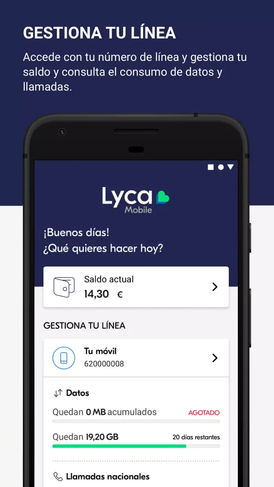 Capturas de tela do I'm Lyca - Customer area