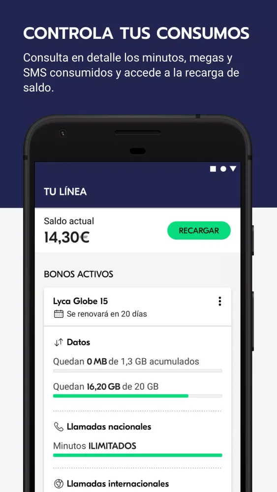Capturas de tela do I'm Lyca - Customer area
