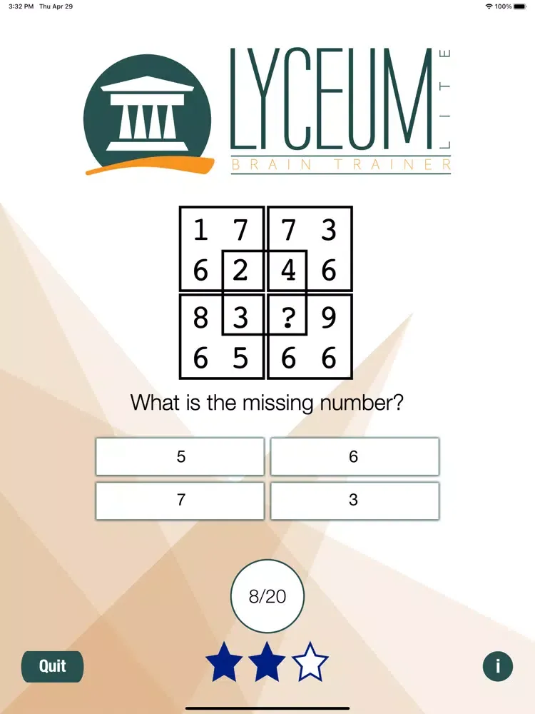 Lyceum Brain Trainer Lite iPad  سکرین شاٹس