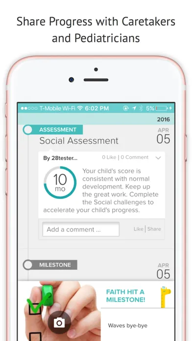 Captures d'écran de Lyfeline Milestones: Baby Development Tracker, Activities, and Delay Detection