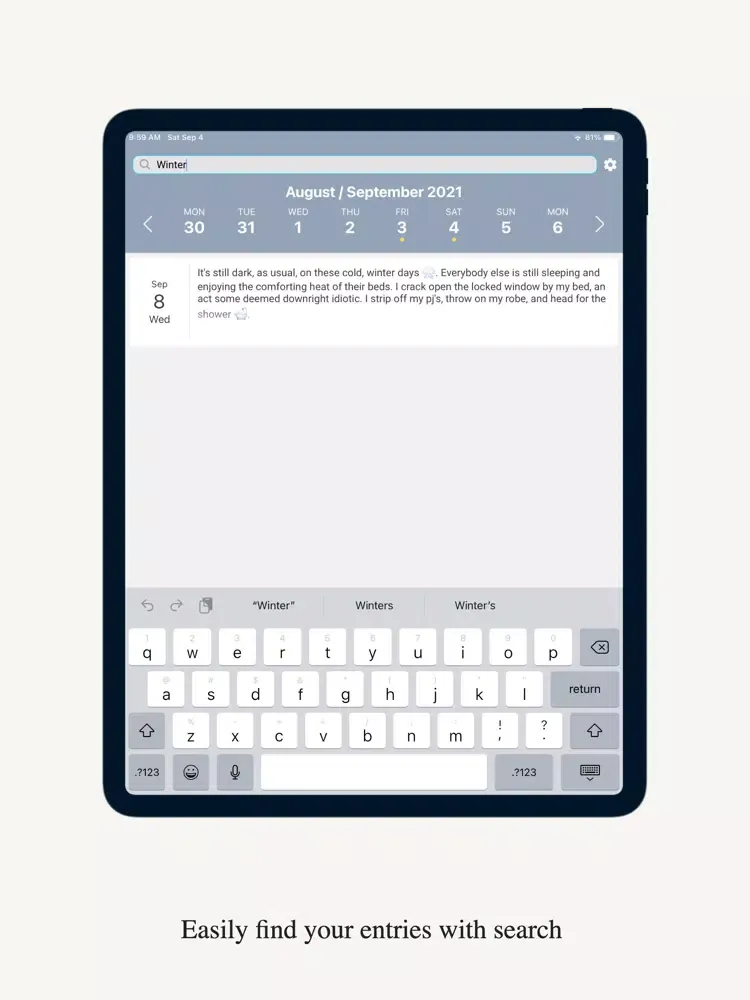 7day Journal iPad  Ekran Görüntüleri