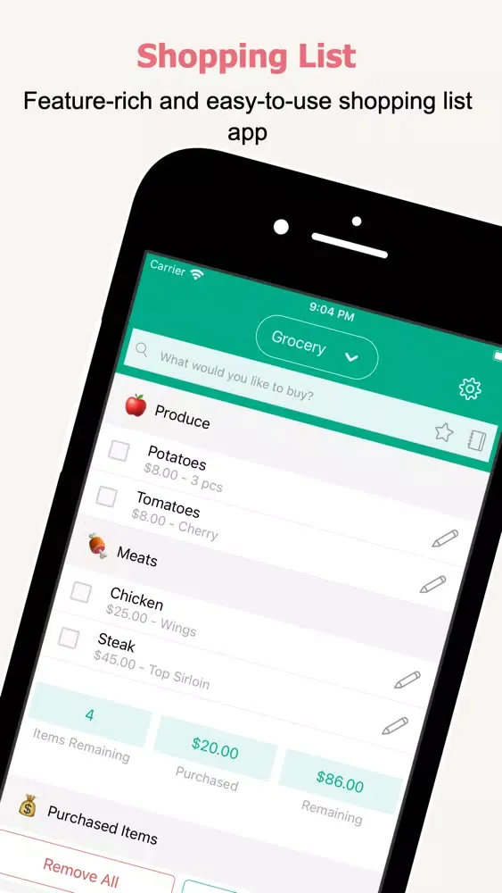 Capturas de pantalla de Listry - Grocery Shopping List