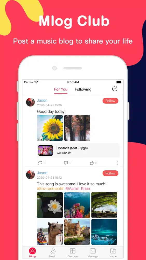 Mlog - Music Blog Streaming Screenshots
