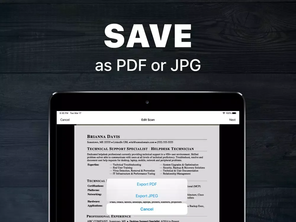 Ảnh chụp màn hình của Document Scanner : PDF Export iPad 