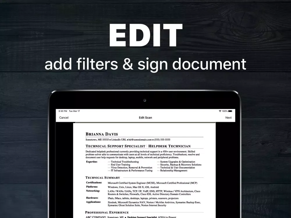 Ảnh chụp màn hình của Document Scanner : PDF Export iPad 