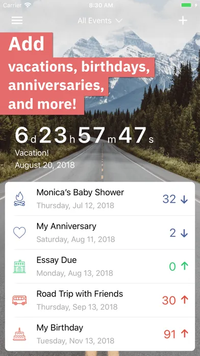 Zrzuty ekranu Count It Down! - Event Tracker