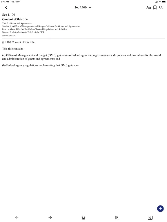 CFR 2 - Grants And Agreements iPad  स्क्रीनशॉट