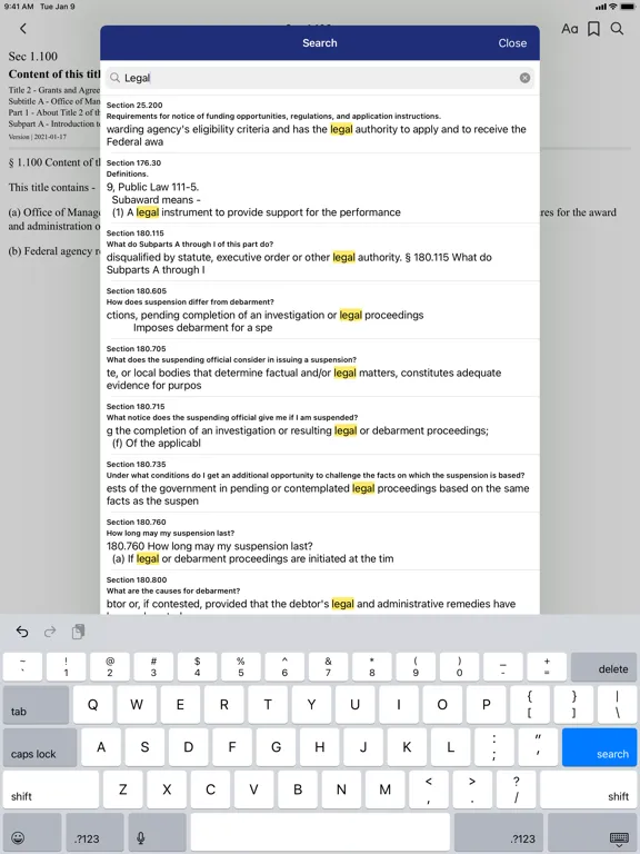 CFR 2 - Grants And Agreements iPad  स्क्रीनशॉट