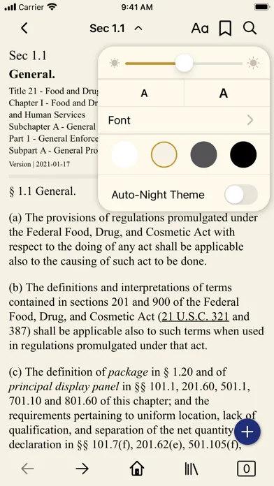 Capturas de pantalla de CFR 21 - Food And Drugs